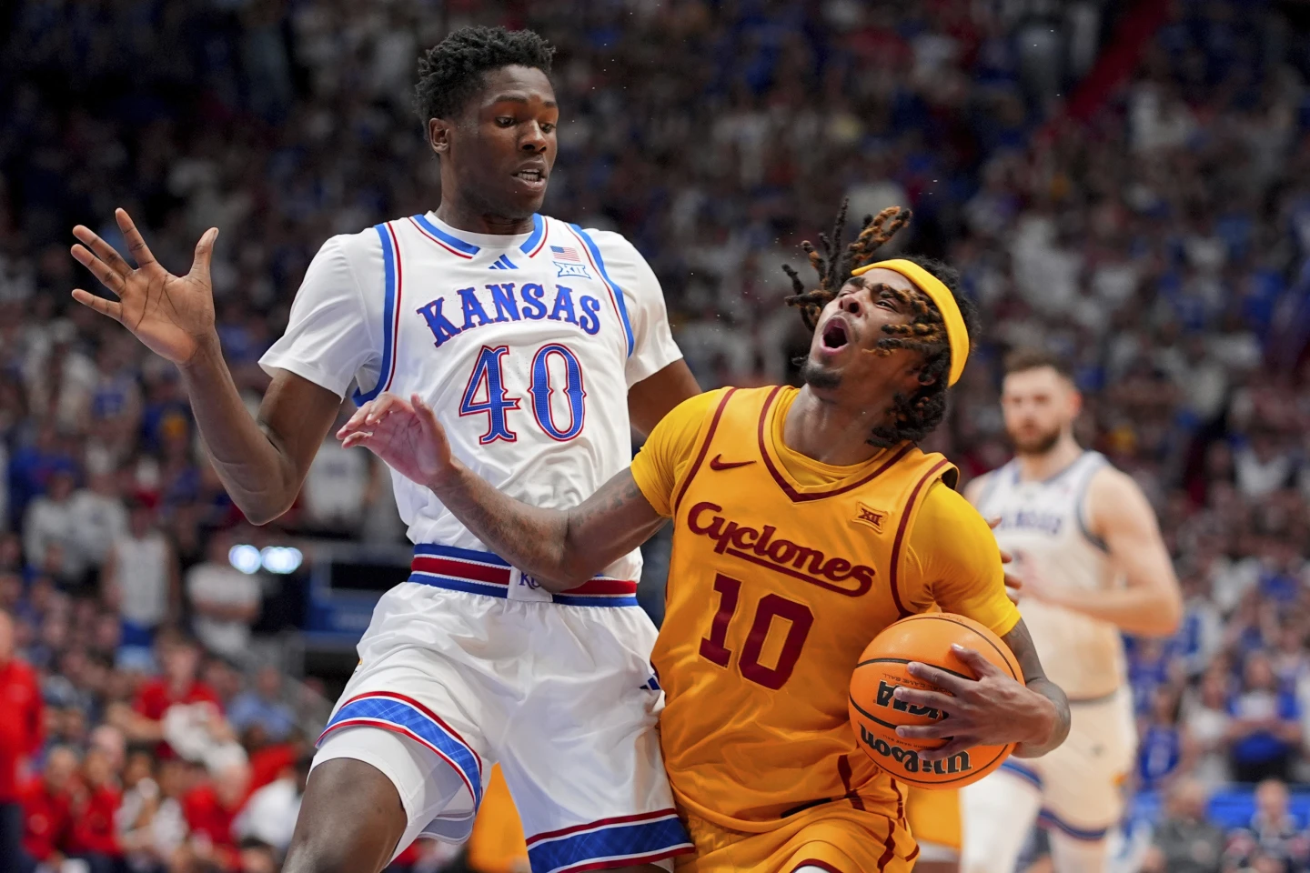 No. 16 Kansas shuts down No. 8 Iowa State in desperation game for both teams in the Big 12 race